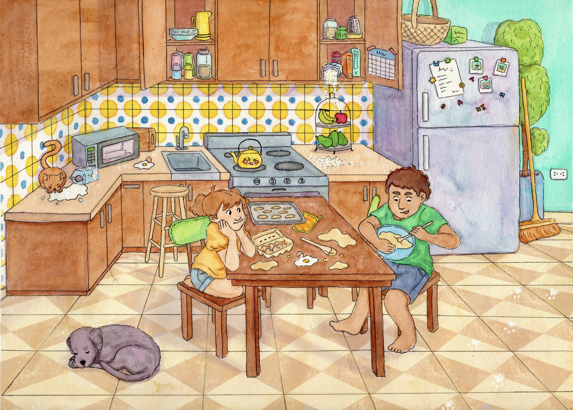 Cooking Time! Watercolor Painting